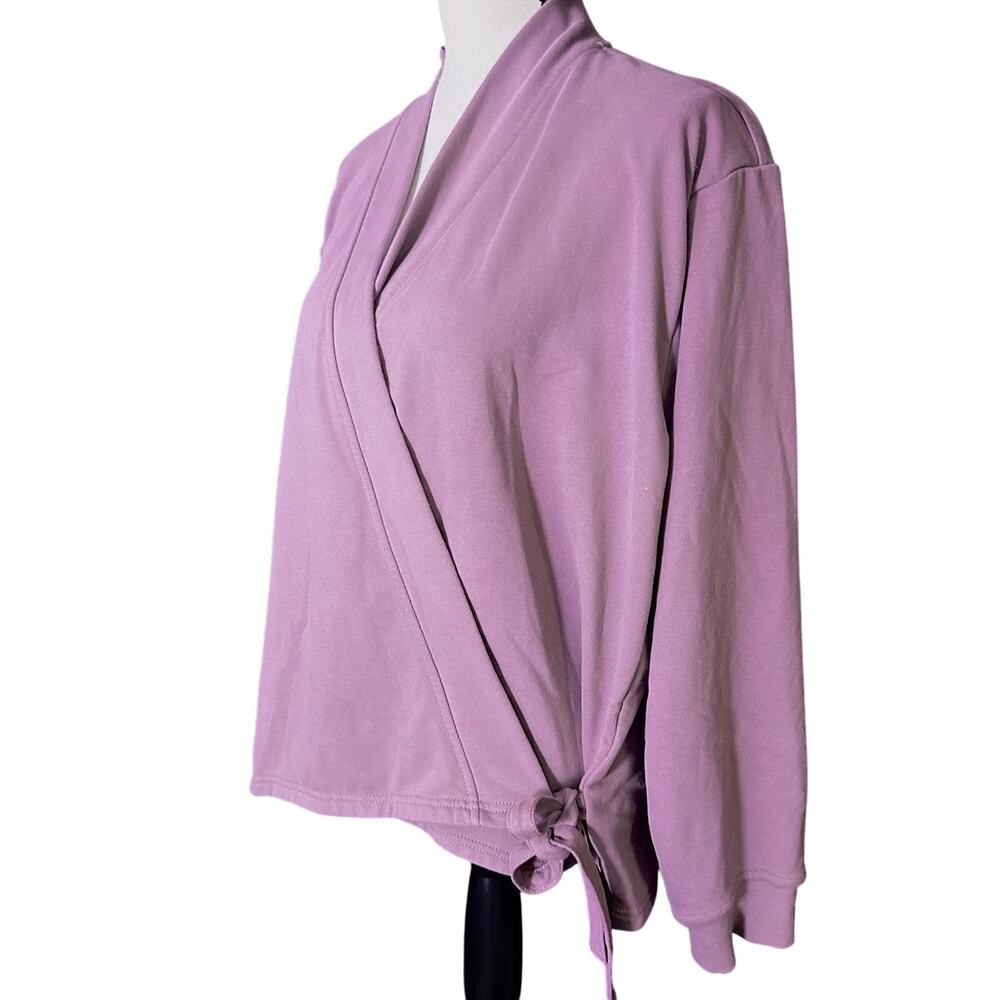 Athleta Retroterry Wrap Sweatshirt Women's X-Large XL Mauve All-Around Stretch